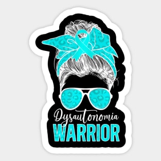 Dysautonomia  Messy Bun Dysautonomia Awareness Sticker